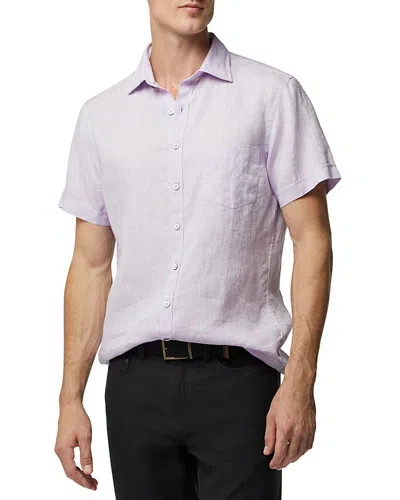 Rodd & Gunn Palm Beach Short Sleeve Slim Fit Shirt In Lilac