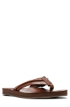 Rodd & Gunn Piha Flip Flop In Cognac Pull Up