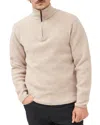 Rodd & Gunn Robbies Road Quarter Zip Sweater In Sand