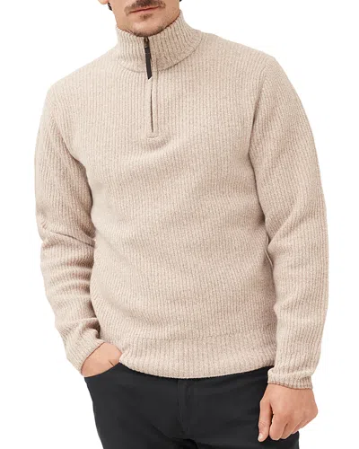 Rodd & Gunn Robbies Road Quarter Zip Sweater In Sand