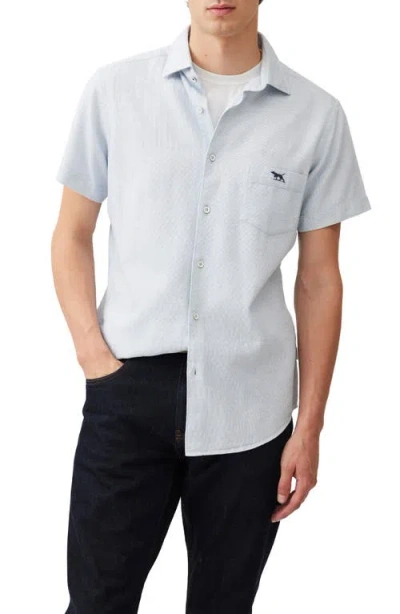 Rodd & Gunn Airtex Short Sleeve Cotton Button-up Shirt In Gray