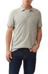 Rodd & Gunn Amberly Textured Cotton Johnny Collar Polo In Smoke