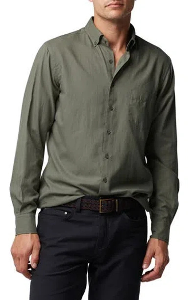 Rodd & Gunn Ben More Sports Fit Solid Button-down Shirt In Sage