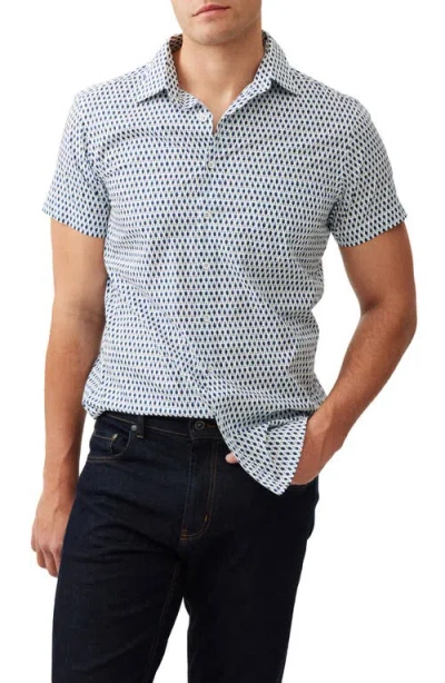 Rodd & Gunn Byron Slim Fit Short Sleeve Shirt In Marine