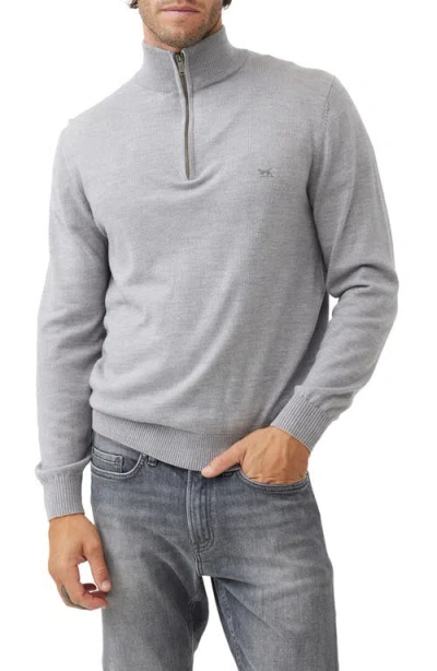 Rodd & Gunn Men's Calderwell Wool Quarter-zip Sweater In Smoke