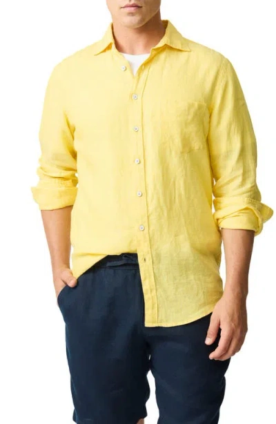 Rodd & Gunn Coromandel Linen Shirt In Sunshine