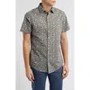 Rodd & Gunn Fox Glacier Sports Fit Short Sleeve Cotton Button-up Shirt In Olive