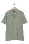 Rodd & Gunn Franklin Linen & Cotton Camp Shirt In Fern