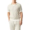 Rodd & Gunn Galdfield Regular Fit Textured Knit Polo Shirt In Cream