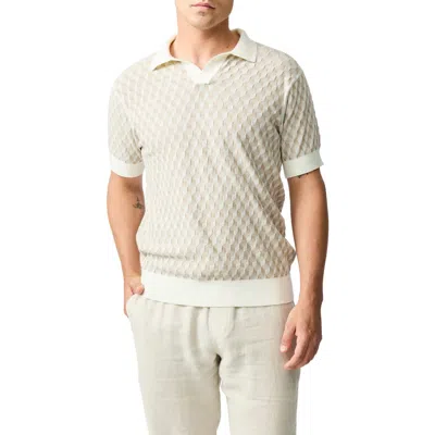 Rodd & Gunn Galdfield Johnny Collar Polo In Cream