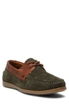 Rodd & Gunn Gordons Bay Boat Shoe In Olive/cognac