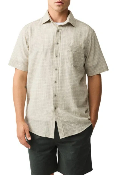 Rodd & Gunn Gowenbridge Regular Fit Short Sleeve Shirt In Fog