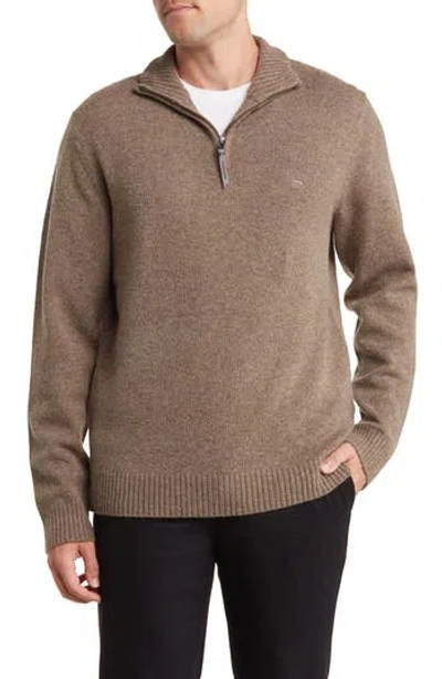 Rodd & Gunn Jacks Bay Quarter Zip Sweater In Oatmeal