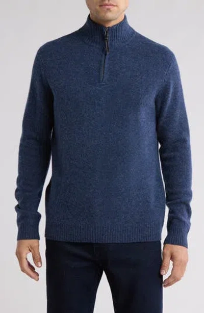 Rodd & Gunn Jacks Bay Quarter Zip Sweater In Rich Sapphire