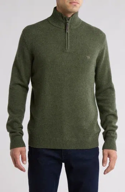 Rodd & Gunn Jacks Bay Quarter Zip Sweater In Thyme