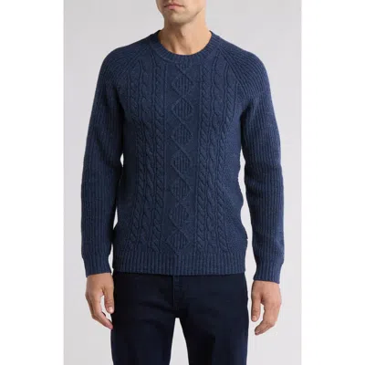 Rodd & Gunn Jacobs Town Cable Stitch Sweater In Rich Sapphire