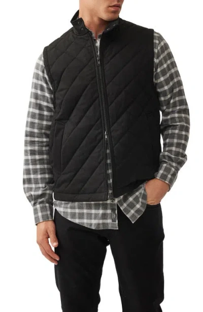 Rodd & Gunn Jervois Stretch Cotton Blend Quilted Vest In Nero