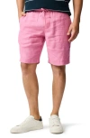 Rodd & Gunn Linen Shorts In Geranium
