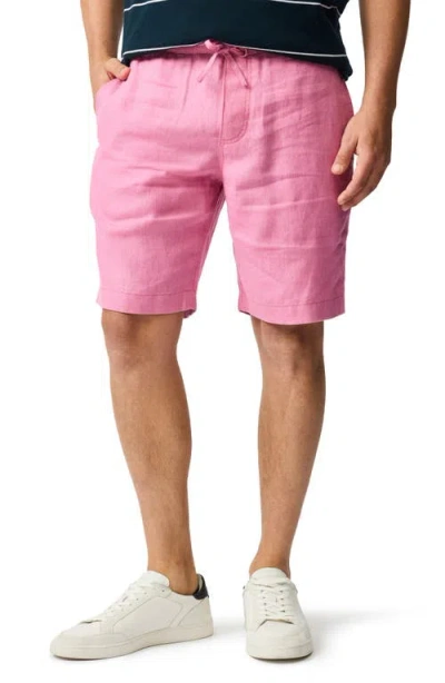 Rodd & Gunn Linen Shorts In Geranium