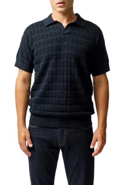 Rodd & Gunn Marriot Island Texture Polo In Eclipse
