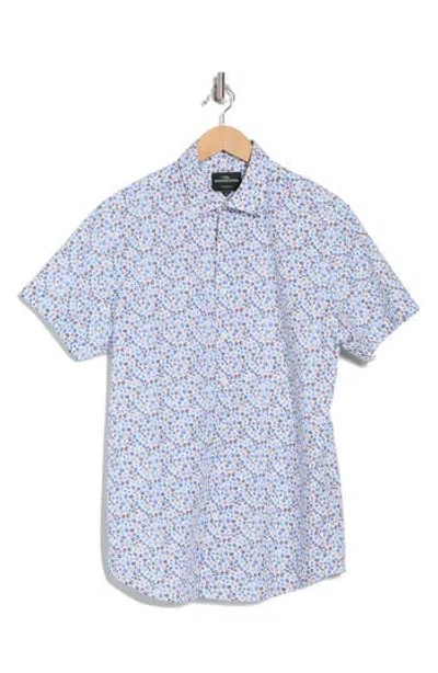 Rodd & Gunn Mount White Short Sleeve Cotton Button-up Shirt In Blue