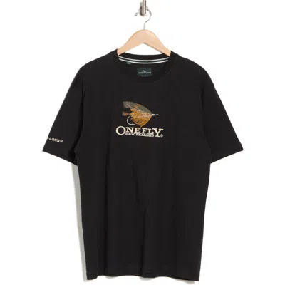 Rodd & Gunn One Fly Cotton Graphic Tee In Onyx