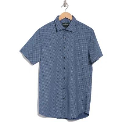 Rodd & Gunn Oxford Terrace Short Sleeve Cotton Button-up Shirt In Blue