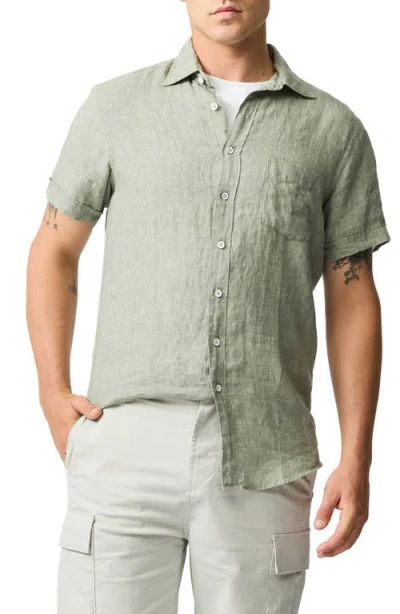 Rodd & Gunn Palm Beach Sports Fit Short Sleeve Linen Button-up Shirt