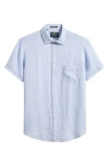 Rodd & Gunn Palm Beach Sports Fit Short Sleeve Linen Button-up Shirt