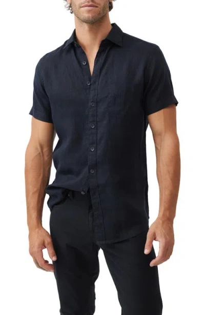 Rodd & Gunn Men's Palm Beach Linen Short-sleeve Shirt In Midnight