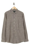 Rodd & Gunn Penrose Linen Blend Button-up Shirt In Hazelnut