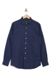Rodd & Gunn Penrose Linen Blend Button-up Shirt In Navy