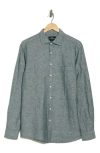 Rodd & Gunn Penrose Linen Blend Button-up Shirt In Seagrass