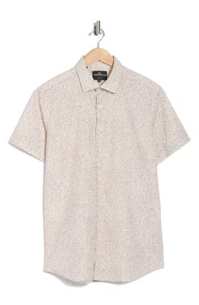 Rodd & Gunn Sherwood Downs Short Sleeve Cotton Button-up Shirt In Brown