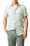 Rodd & Gunn Springflat Slim Fit Short Sleeve Linen Shirt In Pistachio
