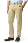 Rodd & Gunn Thomas Road Stretch Cotton Flat Front Chinos In Neutral