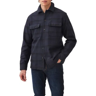 RODD & GUNN RODD & GUNN WADESTOWN WINDOWPANE CHECK COTTON TWILL BUTTON-UP SHIRT JACKET