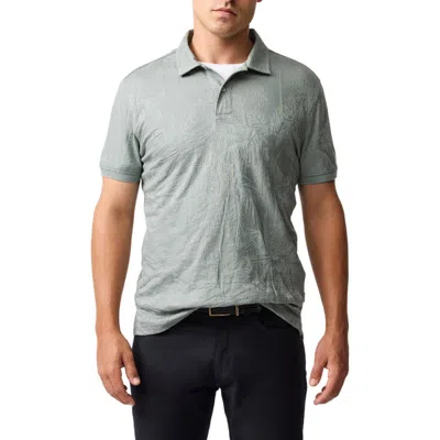 Rodd & Gunn Warren Leaf Jacquard Cotton Polo In Green
