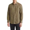 Rodd & Gunn White Pine Avenue Check Linen Button-up Shirt In Grass