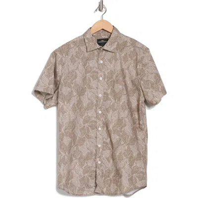 Rodd & Gunn Whyndam Short Sleeve Cotton Button-up Shirt In Brown