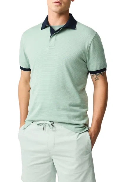 Rodd & Gunn Wilson Bay Stripe Cotton Polo In Thyme