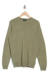 Rodd & Gunn Wool & Cashmere Crewneck Sweater In Olive
