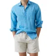 Rodd & Gunn Rodd And Gunn Coromandel Long Sleeve Slim Fit Linen Shirt In Silver