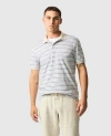 Rodd & Gunn Somes Island Stripe Cotton Polo In Blue