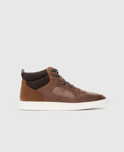 Rodd & Gunn Suffolk Hi Top Sneaker In Coffee