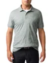 Rodd & Gunn Warren Leaf Jacquard Cotton Polo In Eucalyptus