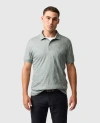 Rodd & Gunn Warren Leaf Jacquard Cotton Polo In Eucalyptus