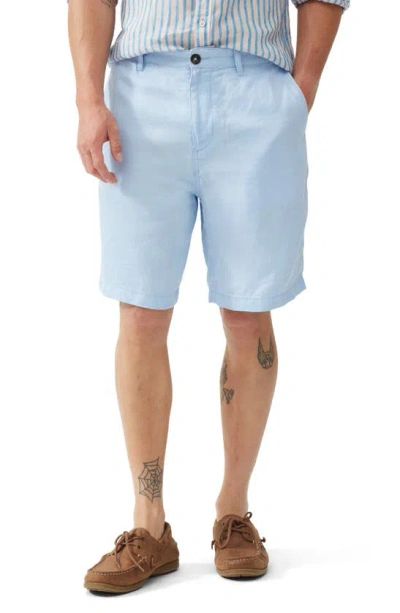 Rodd & Gunn Westlock Linen Shorts In Aquamarine