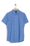 Rodd & Gunn Whitfield Short Sleeve Cotton Button-up Shirt In Blue