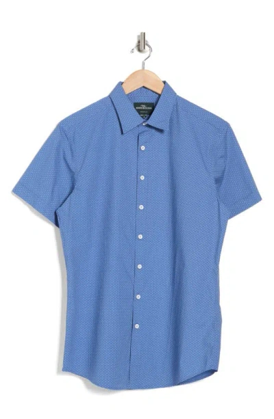 Rodd & Gunn Whitfield Short Sleeve Cotton Button-up Shirt In Blue